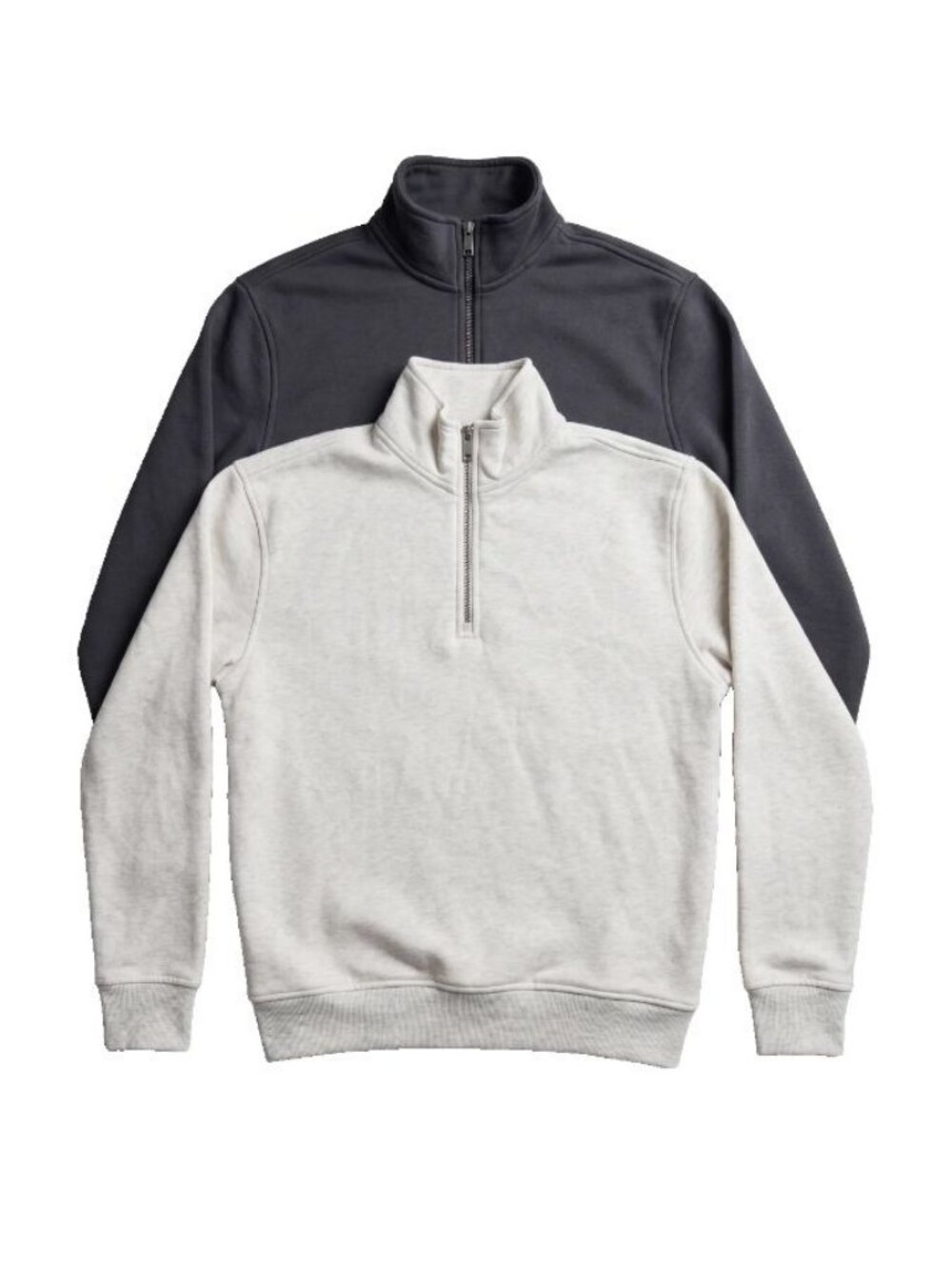 Old Navy Quarter Zip Pullover Fleece Lot of 2 Gray Mens S